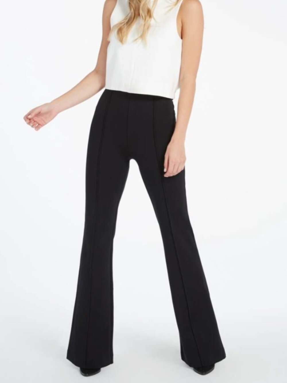 Spanx Ponte Kick Flare Pant with Pintuck Size M | Office Casual